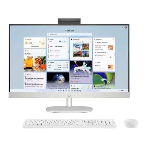 HP All-in-One Intel Ultra 7 -155U 16GB 1TB SSD Windows 11 + MSO 21 Graphics UMA , Height Adjustable Stand Wireless Shell White 27-cr1007in A45Q8PA