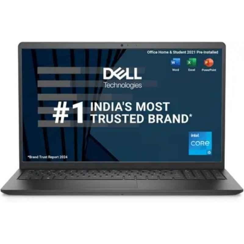 Dell Vostro 3520 Carbon Black Thin & Light Laptop with Intel 1235U Core i5 12th Gen 16GB/512GB SSD Windows 11 Home/MS Office & 15.6 inch Display, VN3520CYGGW001B