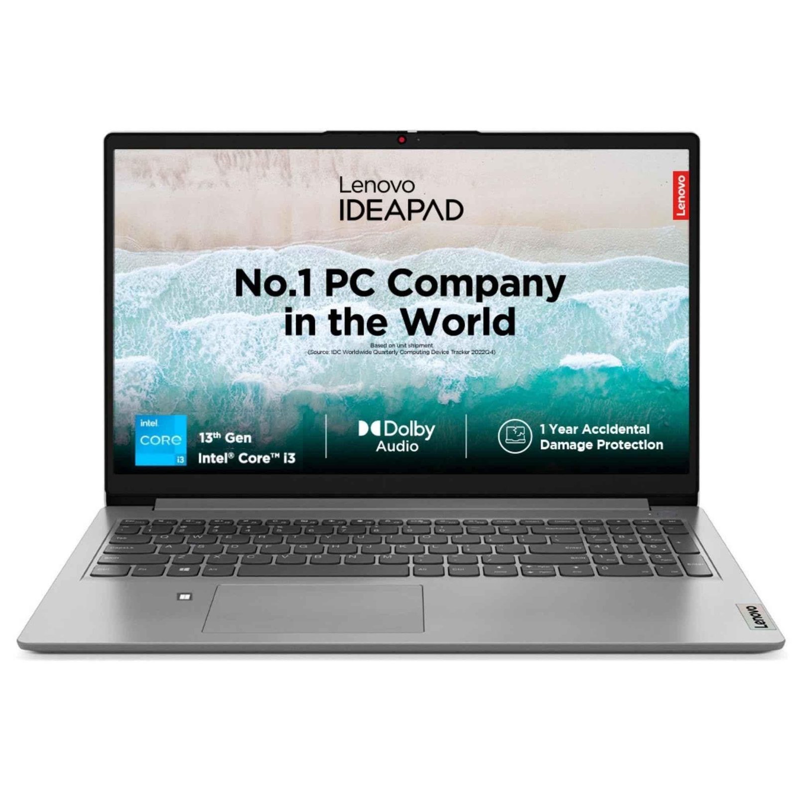 Lenovo IdeaPad 1 Cloud Grey Laptop with 13th Gen Intel Core i3-1315U/8GB/512GB SSD/Win 11 & 15.6 inch FHD Display, 83B40004IN