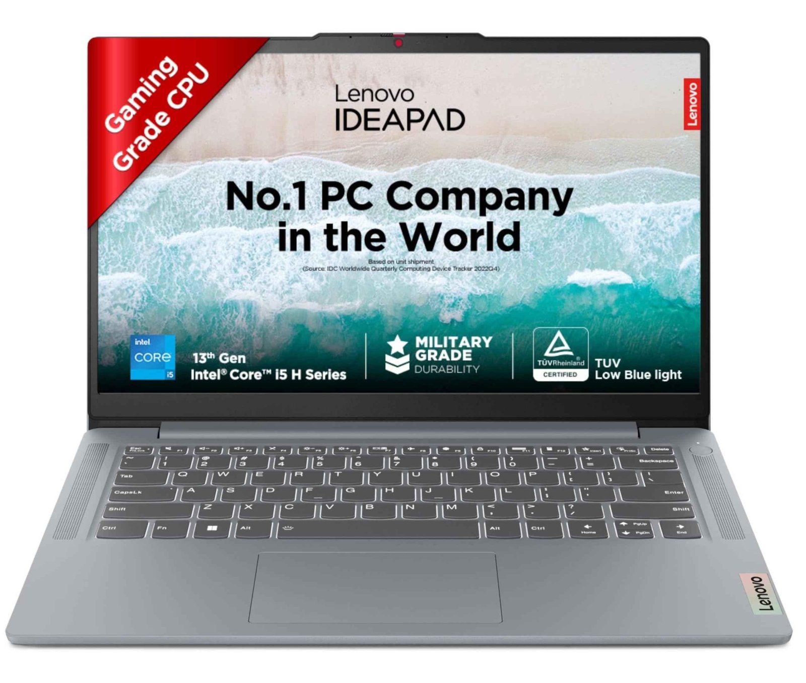 Lenovo IdeaPad Slim 3 Arctic Grey Laptop with 13th Gen Intel Core i5-13420H/16GB/512GB SSD/Win 11 & 14 inch FHD Display, 83EL0053IN