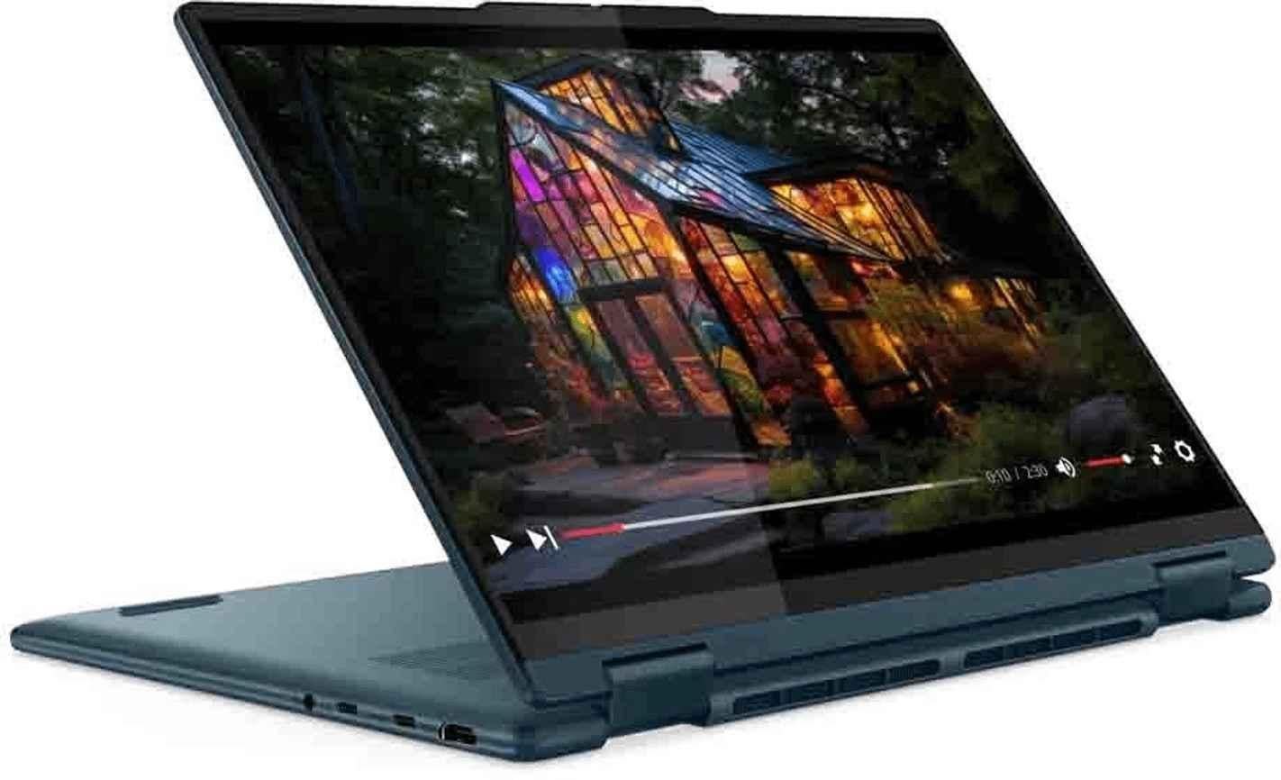 Lenovo Yoga 7 1 14IML9 Tidal Teal Laptop with Intel Core Ultra 5 125H/16GB/1TB SSD/Win 11 Home & 14 inch HD Display, 83DJ00JSIN