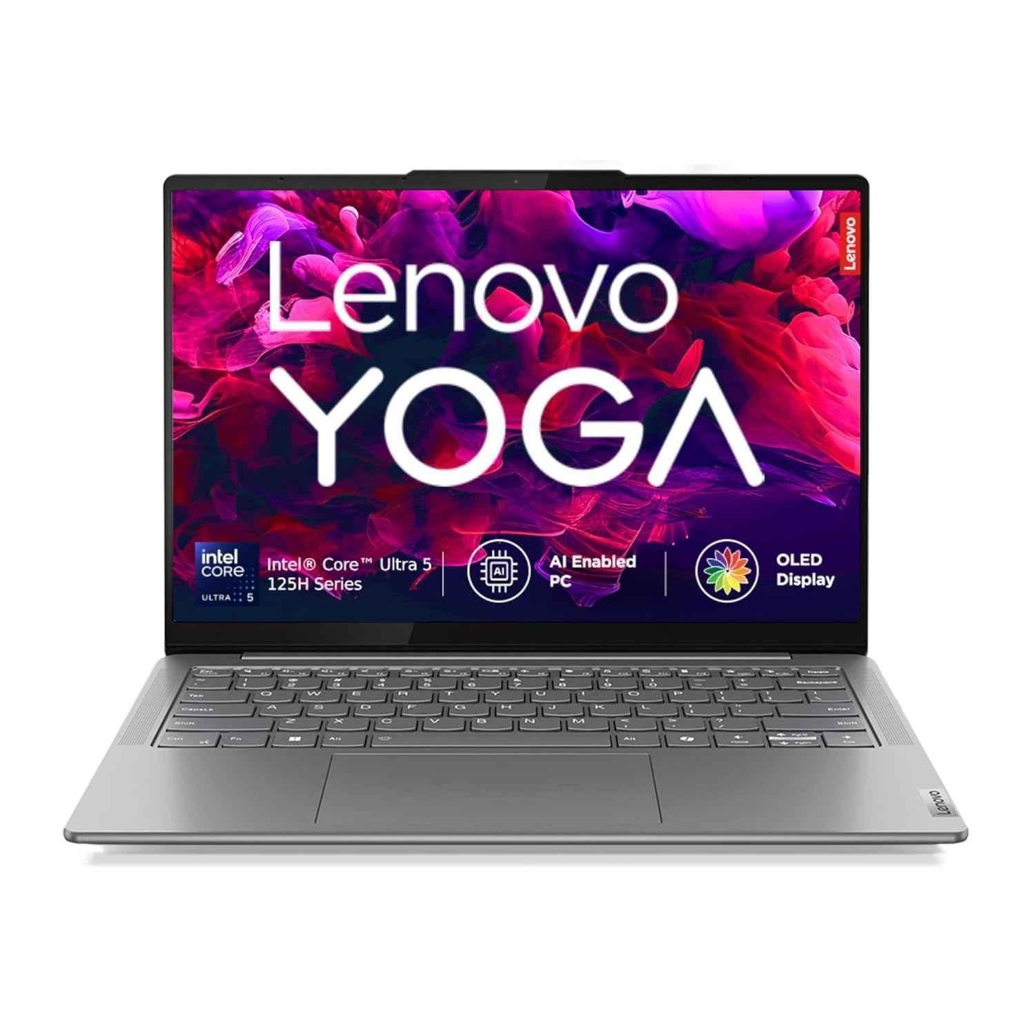 Lenovo Yoga Slim 7 14IMH9 Luna Grey Laptop with 13th Gen/Intel Core Ultra 5 125H/16GB/1TB SSD/Win 11 Home & 14 inch OLED Display, 83CV00DGIN