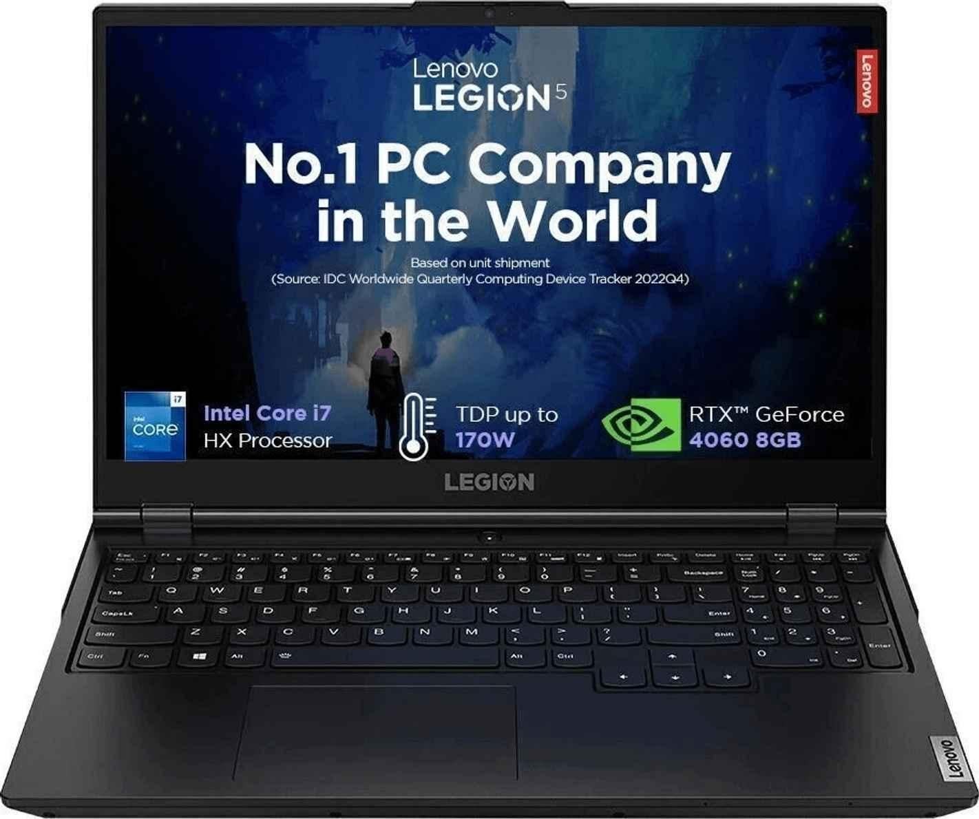 Lenovo Legion 5 15IRX9 Storm Grey Laptop with 13th Gen/Intel Core i7 13650HX/24GB/512GB SSD/Win 11 Home & 15.6 inch FHD Display, 83JJ0010IN