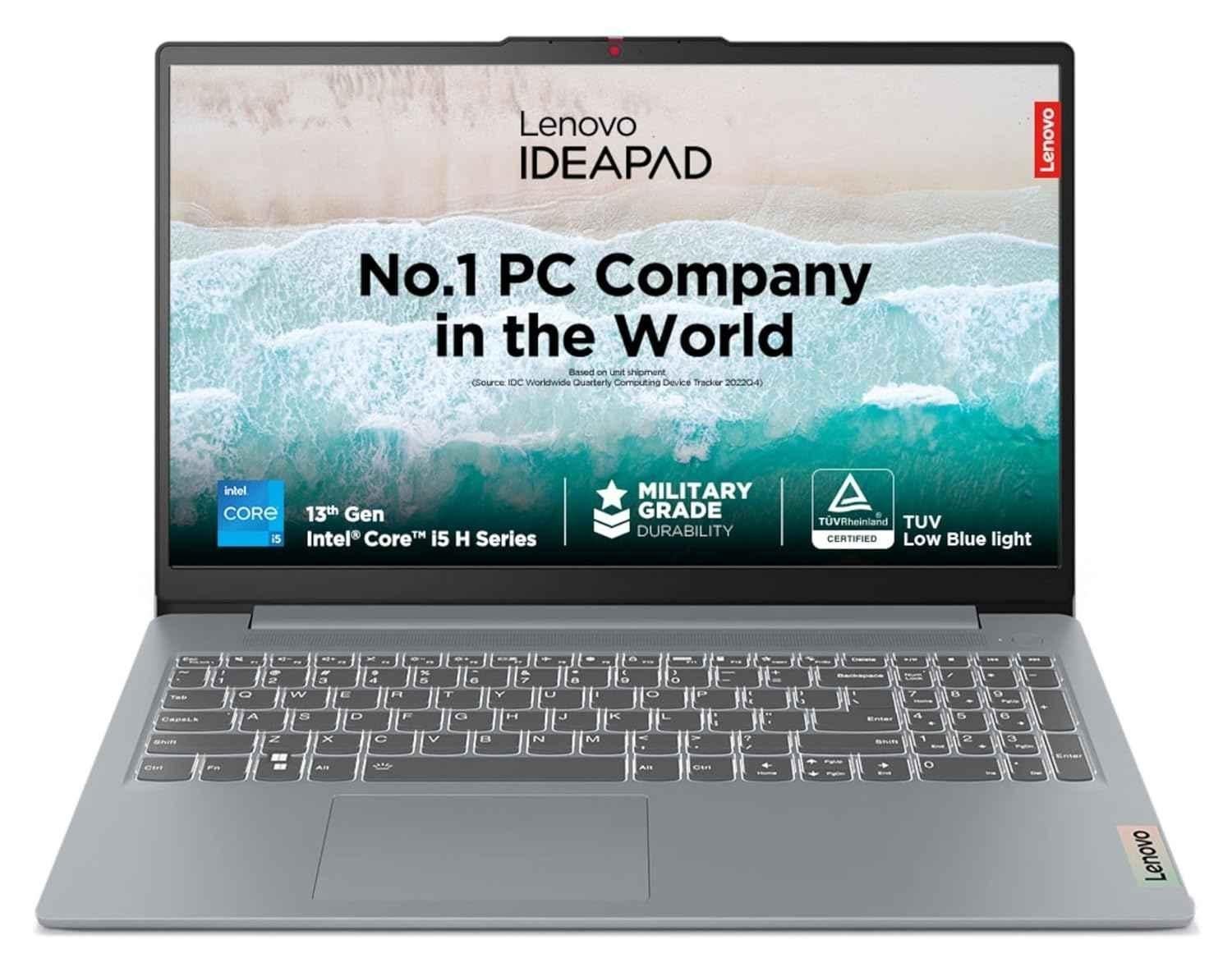 Lenovo IdeaPad Slim 315IRH8 Arctic Grey Laptop with Intel Core i5 13420H/13th Gen/DDR5/16GB/512GB Windows 11 Home & 15.6 inch Display, 83EM00H0IN