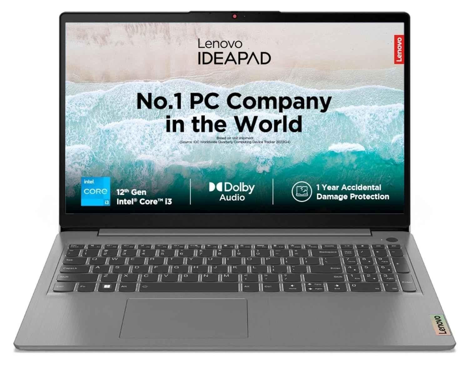 Lenovo IdeaPad Slim 315IAU7 Arctic Grey Laptop with Intel Core i3-1215U/12th Gen/DDR4/8GB/512GB Windows 11 Home & 15.6 inch Display, 82RK00VWIN