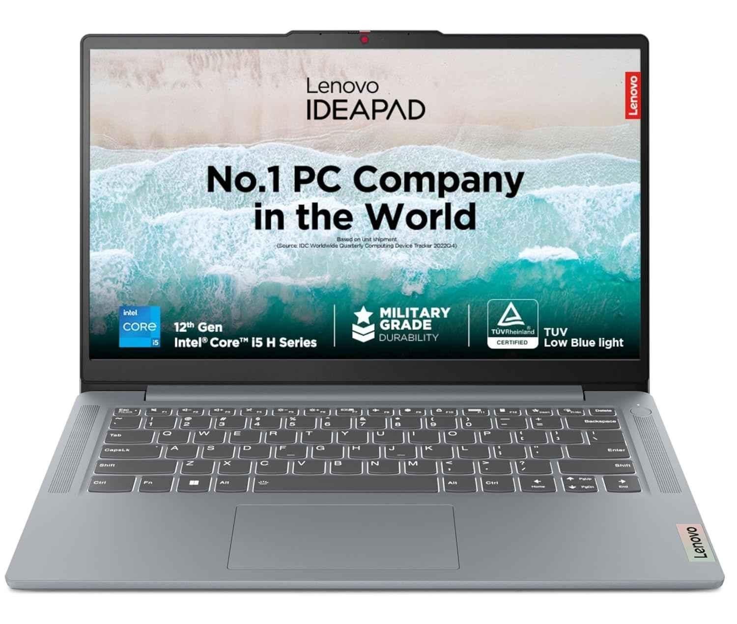 Lenovo IdeaPad Slim 314IAH8 Grey Laptop with Intel Core i5-12450H/12th Gen/DDR5/16GB/512GB Windows 11 Home & 14 inch Display