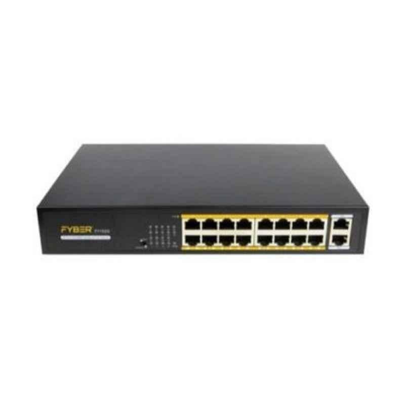 Fyber 16+2 Port 10/100/1000Mbps 250W +2 Uplink 10/100/1000 250W 2 Uplink Giga PoE Switch, FY-162GE