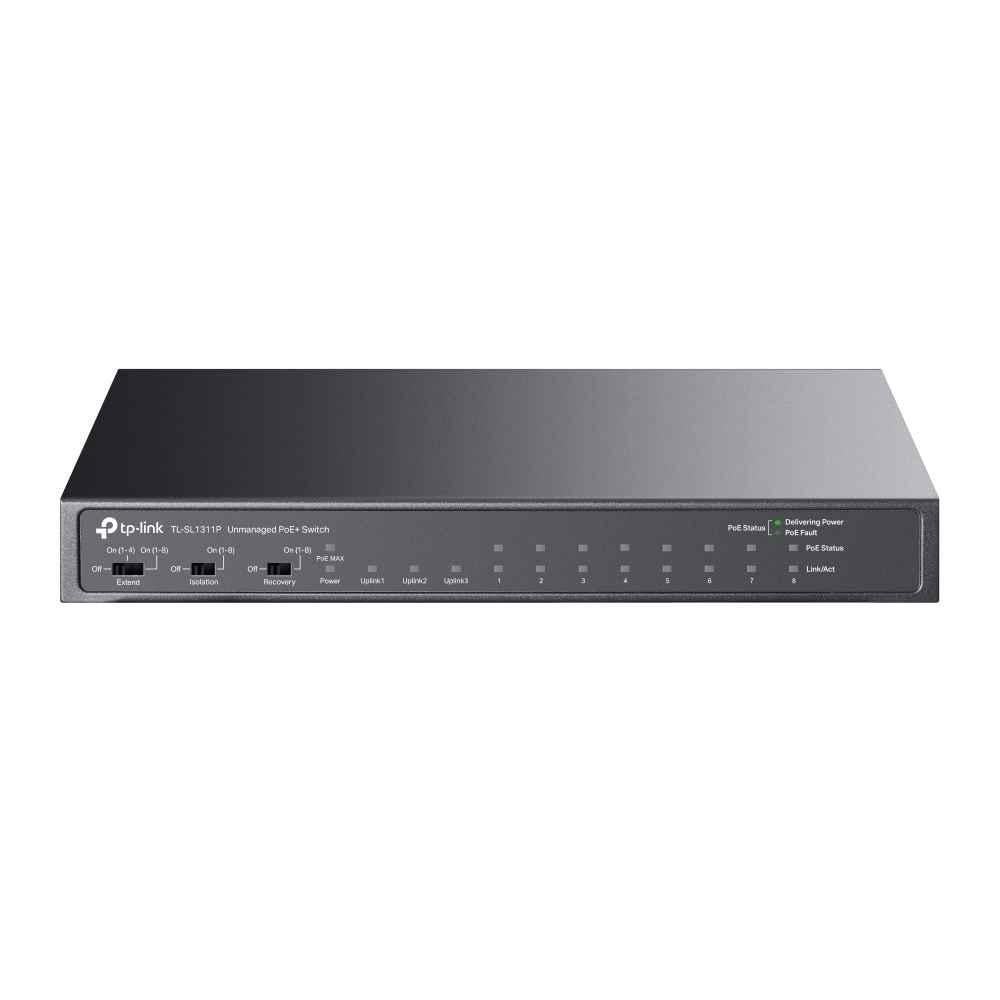 TP-Link 8 Port 10/100Mbps+3 Port Gigabit Desktop PoE+ Switch, TL-SL1311P