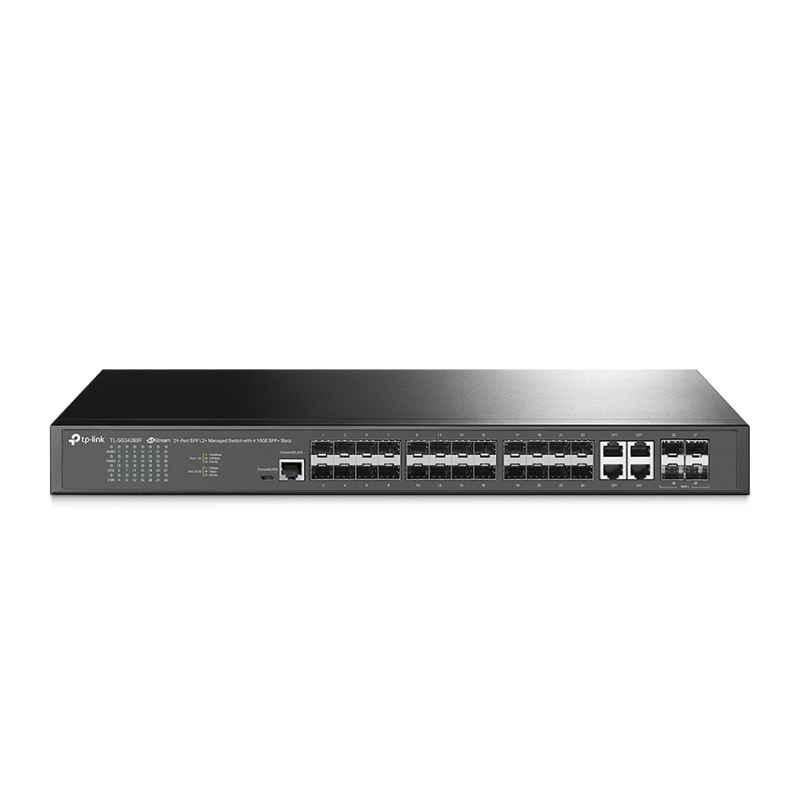 TP-Link JetStream 24-Port SFP L2+ Managed Switch with 4 10GE SFP+ Slots, TL-SG3428XF
