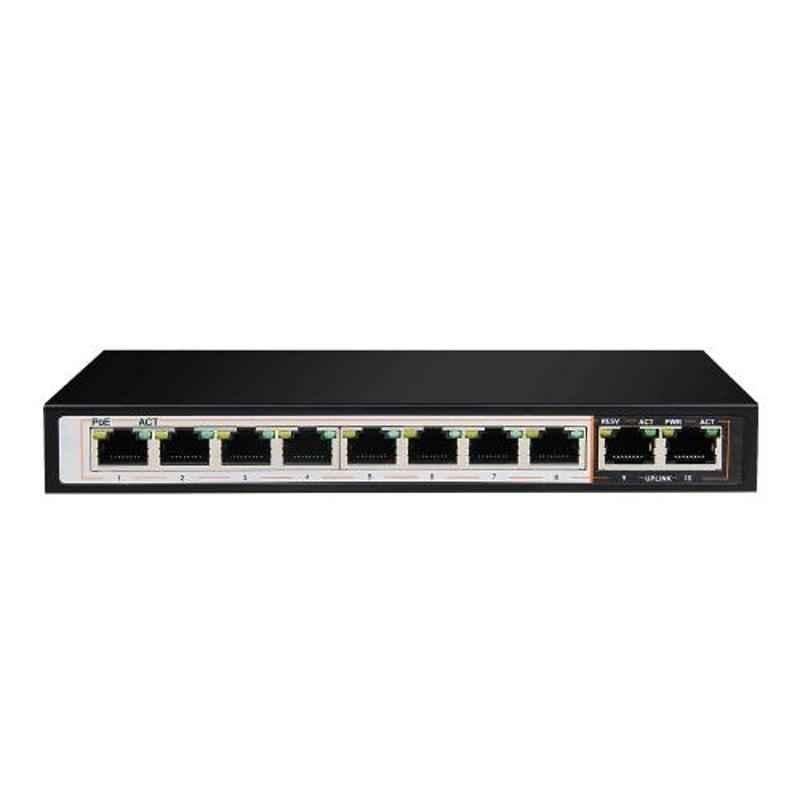 Dlink 250M 10-Port 10/100/1000 Switch with 8 PoE Ports and 2 Uplink Ports DGS-F1010P-E
