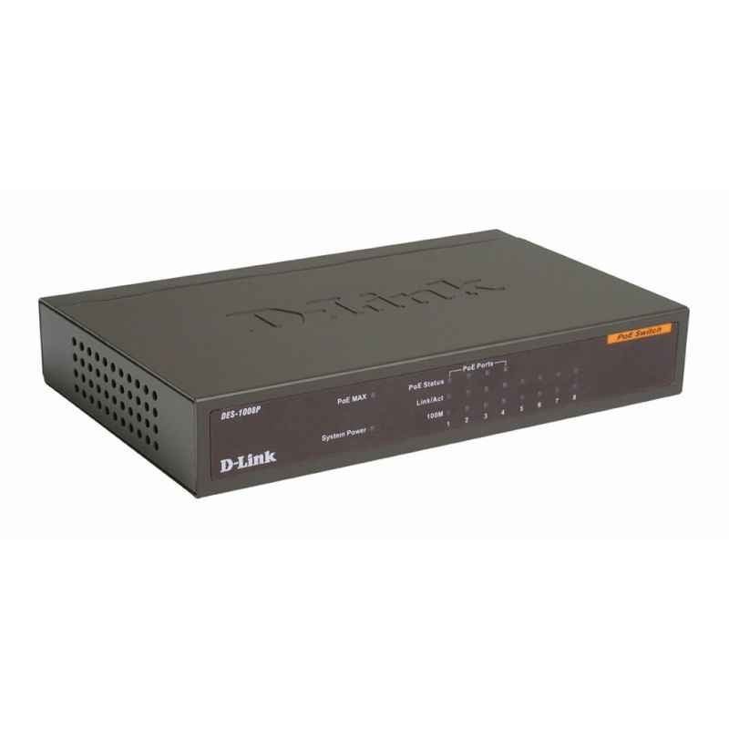 D-Link DES-1008P 8 Ports Desktop Switch with 4 PoE Ports