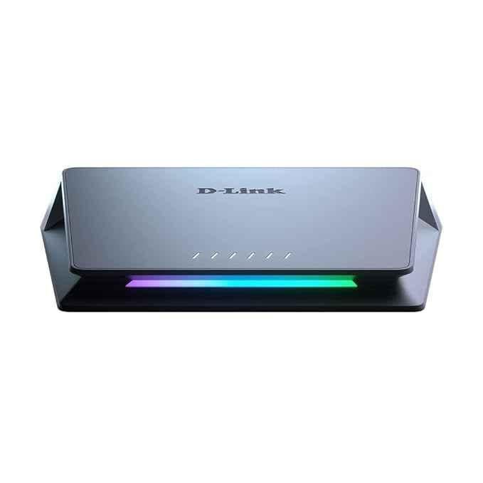 D-Link 6 Ports 12Gbps Unmanaged Gaming Switch with 4/8K Streaming & Multiplayer Gaming, DMS-106XT