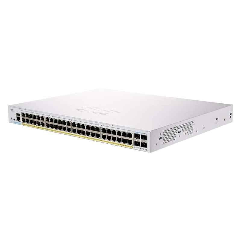 Cisco 370W 48 Port PoE 4x10G SFP+ Managed Network Switch, CBS350-48P-4X