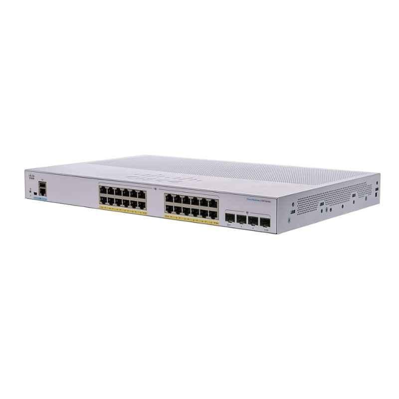 Cisco 34.53W 24 Port PoE 4x10G SFP+ Managed Network Switch, CBS350-24P-4X