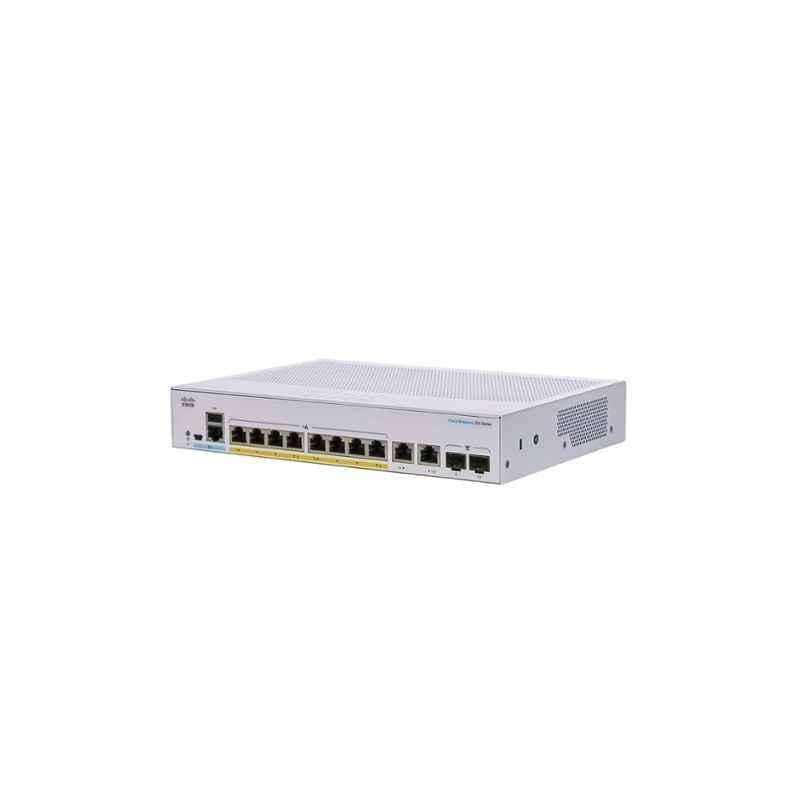 Cisco 120W 8 Port Full PoE 2x1G Managed Network Switch, CBS350-8FP-2G