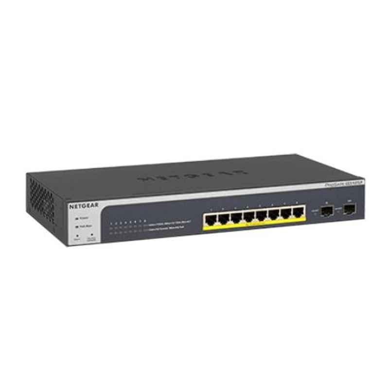 Netgear 75W 8 Ports 20 Gbps Gigabit Ethernet Poe Plus Smart Managed Pro Switch with 2 Sfp Ports, GS510TLP