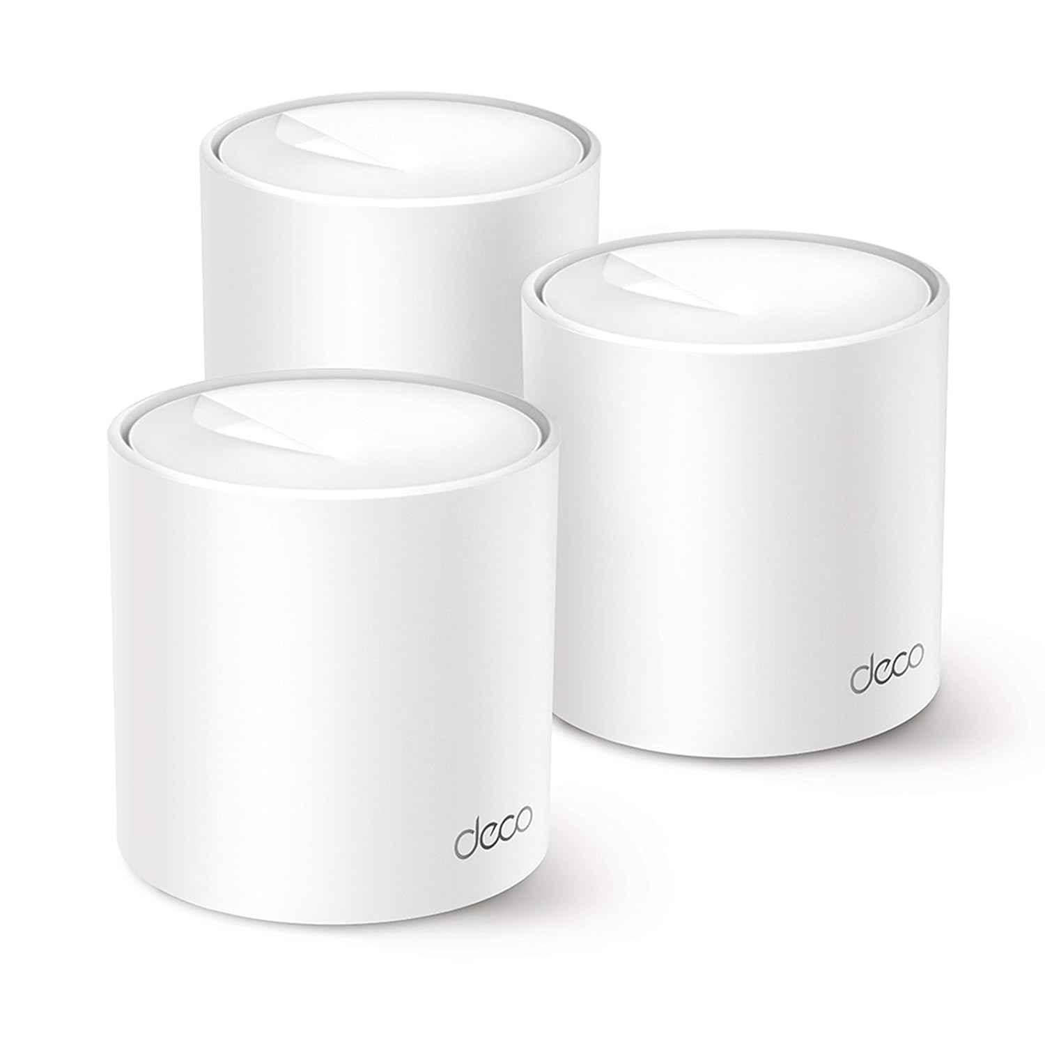 TP-Link Deco X10 1500 Mbps 5GHz White Wi-Fi 6 Whole Home Dual Band Mesh Wi-Fi System with Connect up to 120 Devices, AX1500 (Pack of 3)
