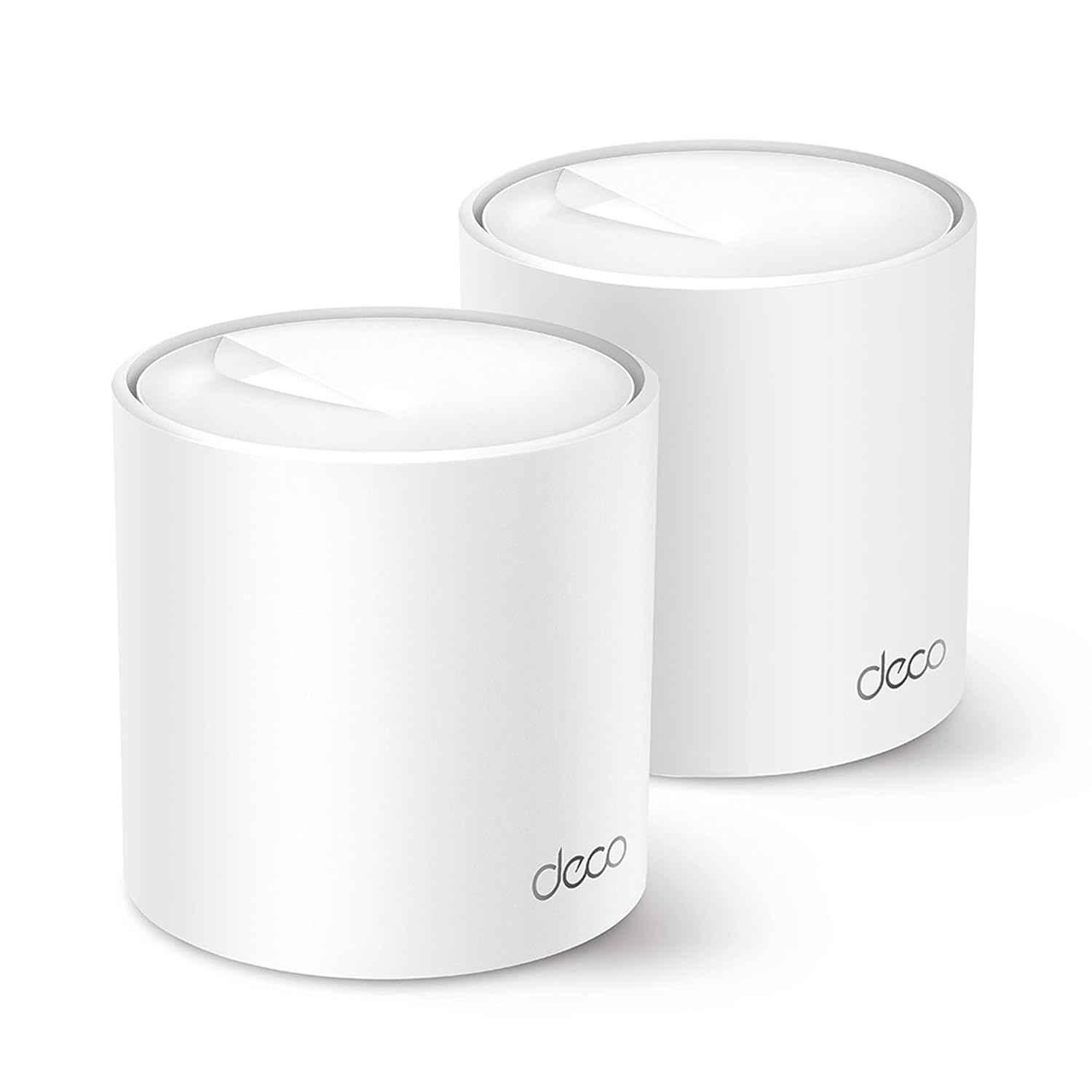 TP-Link Deco X50 3000 Mbps 3GHz White AX3000 Whole Home Dual Band Mesh Wi-Fi 6 System with Coverage up to 4500Sqft (Pack of 2)