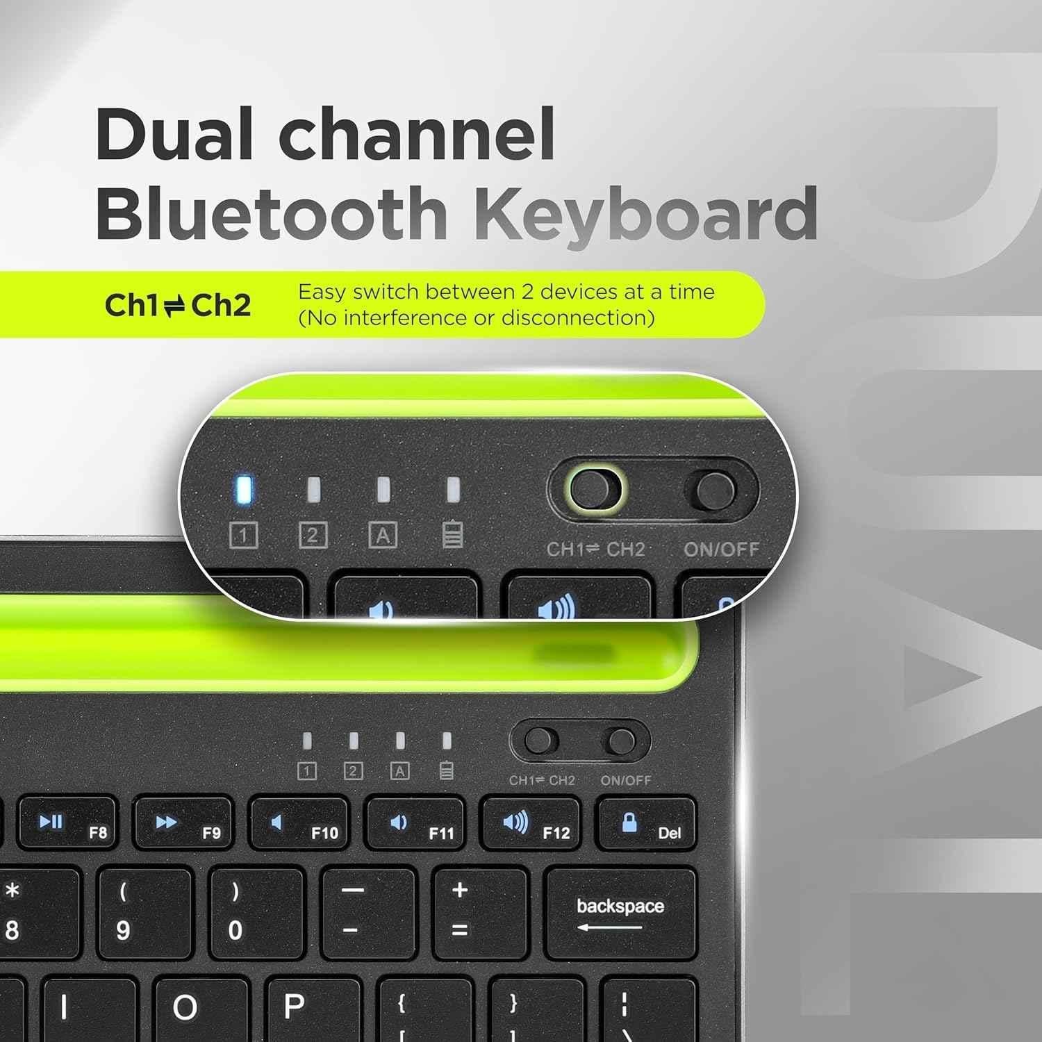 Acer ABS Black Swift Slim Wireless Rechargeable Keyboard with Cradle, ZC.A01SI.18K - view 4