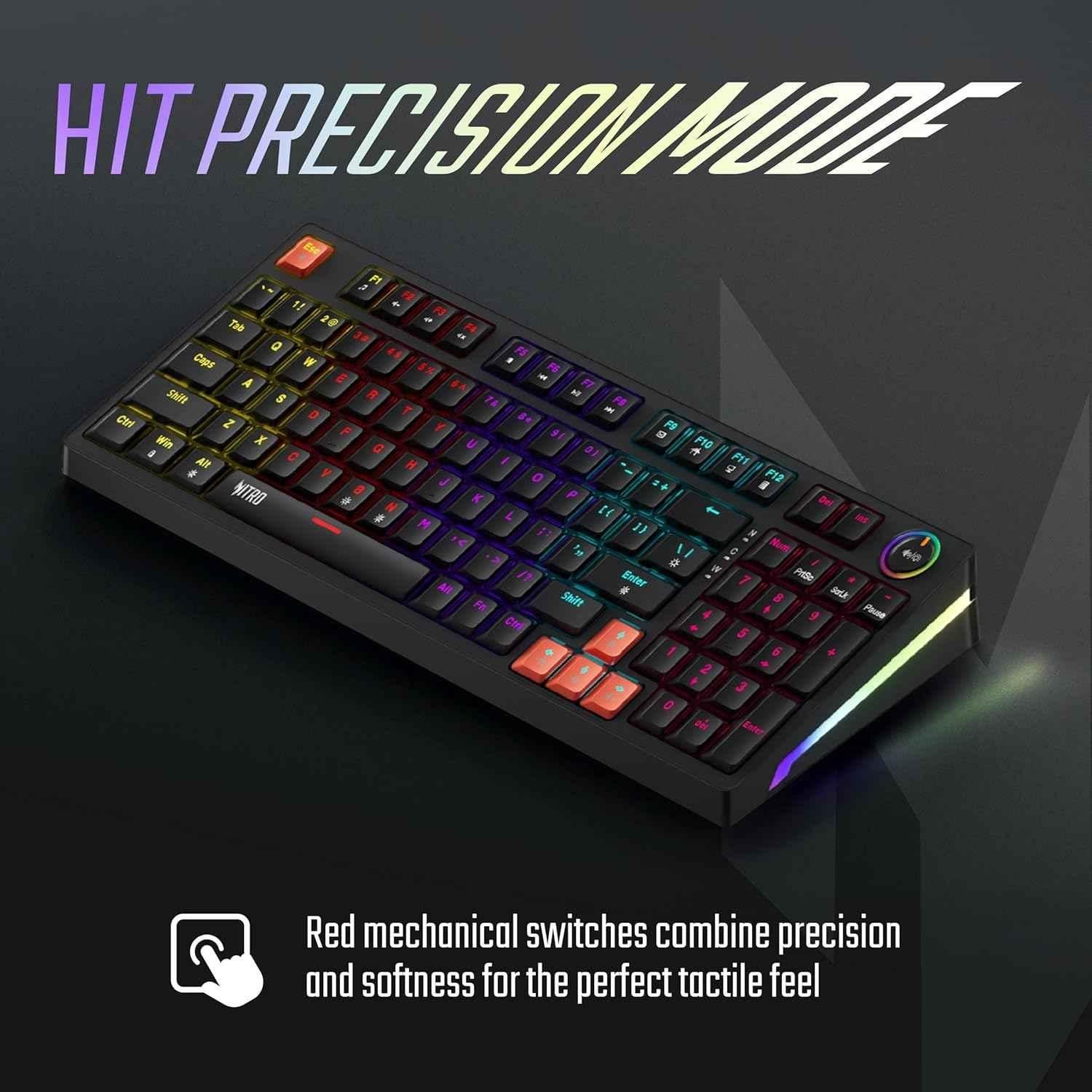 Acer Nitro G 96 Keys Black Wired Mechanical USA-A Gaming Keyboard with RGB Lighting, ZC.A01SI.3RW - view 3