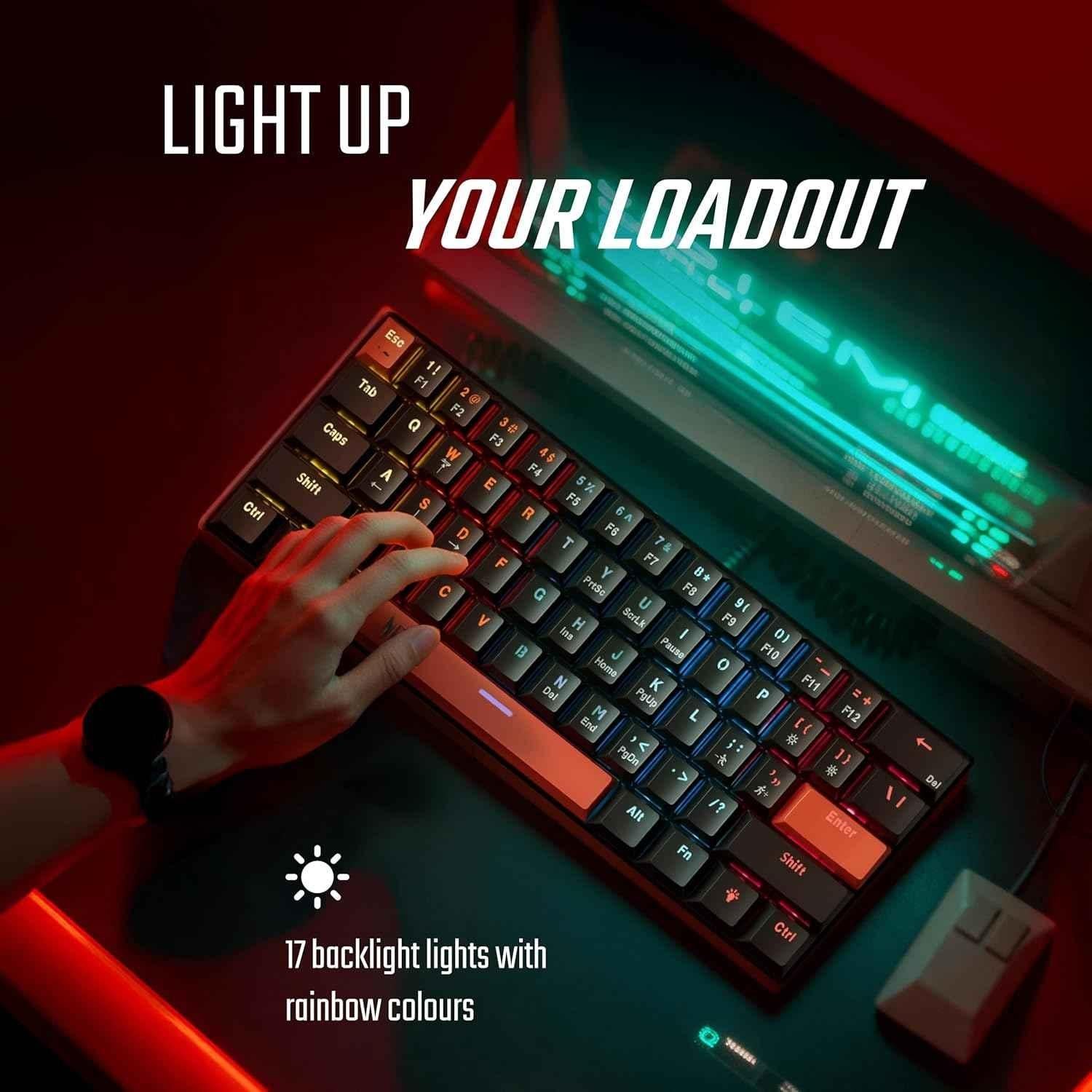 Acer Nitro X 83 Keys Black USB-A Wired Mechanical Gaming Keyboard, ZC.A01SI.3RV - view 3