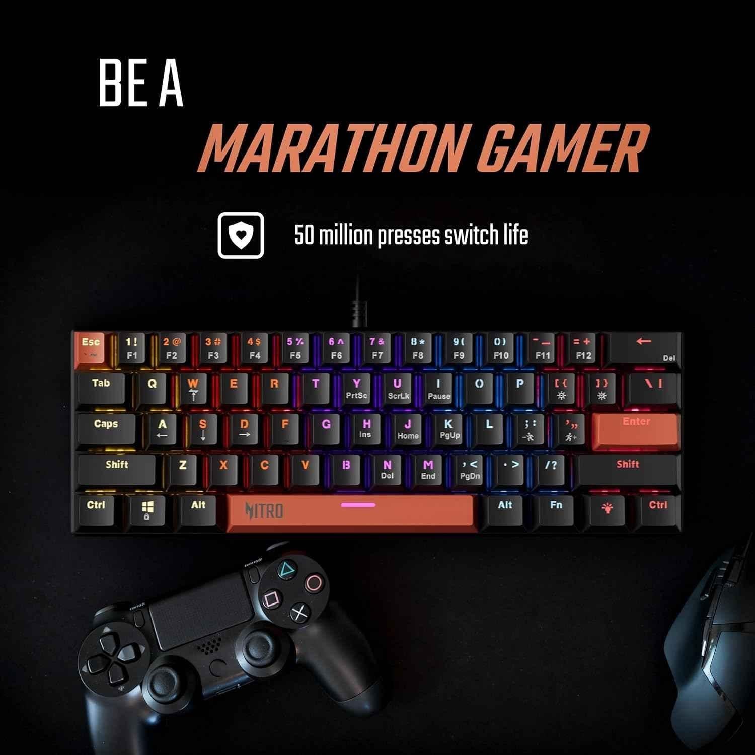 Acer Nitro X 83 Keys Black USB-A Wired Mechanical Gaming Keyboard, ZC.A01SI.3RV - view 5