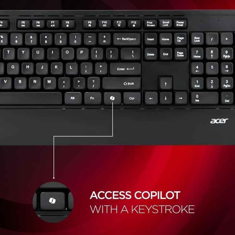 Acer 1600 DPI 2.4 GHz Black Wireless Keyboard & Mouse Combo, ZC.A01SI.2DP - view 1