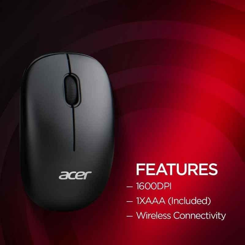 Acer 1600 DPI 2.4 GHz Black Wireless Keyboard & Mouse Combo, ZC.A01SI.2DP - view 2