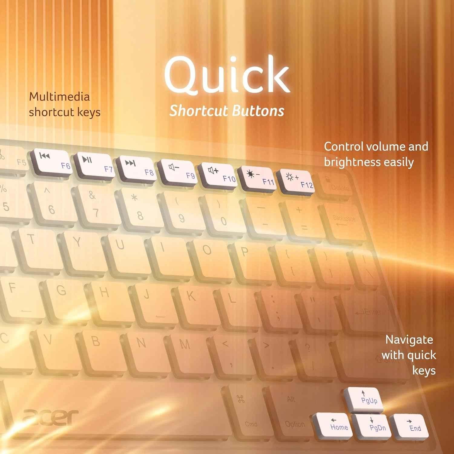 Acer Nano Pad 280mAh Purple Touch Ultra Slim Portable Wireless Keyboard with Built-in Touchpad, ZC.A01SI.4YT - view 2