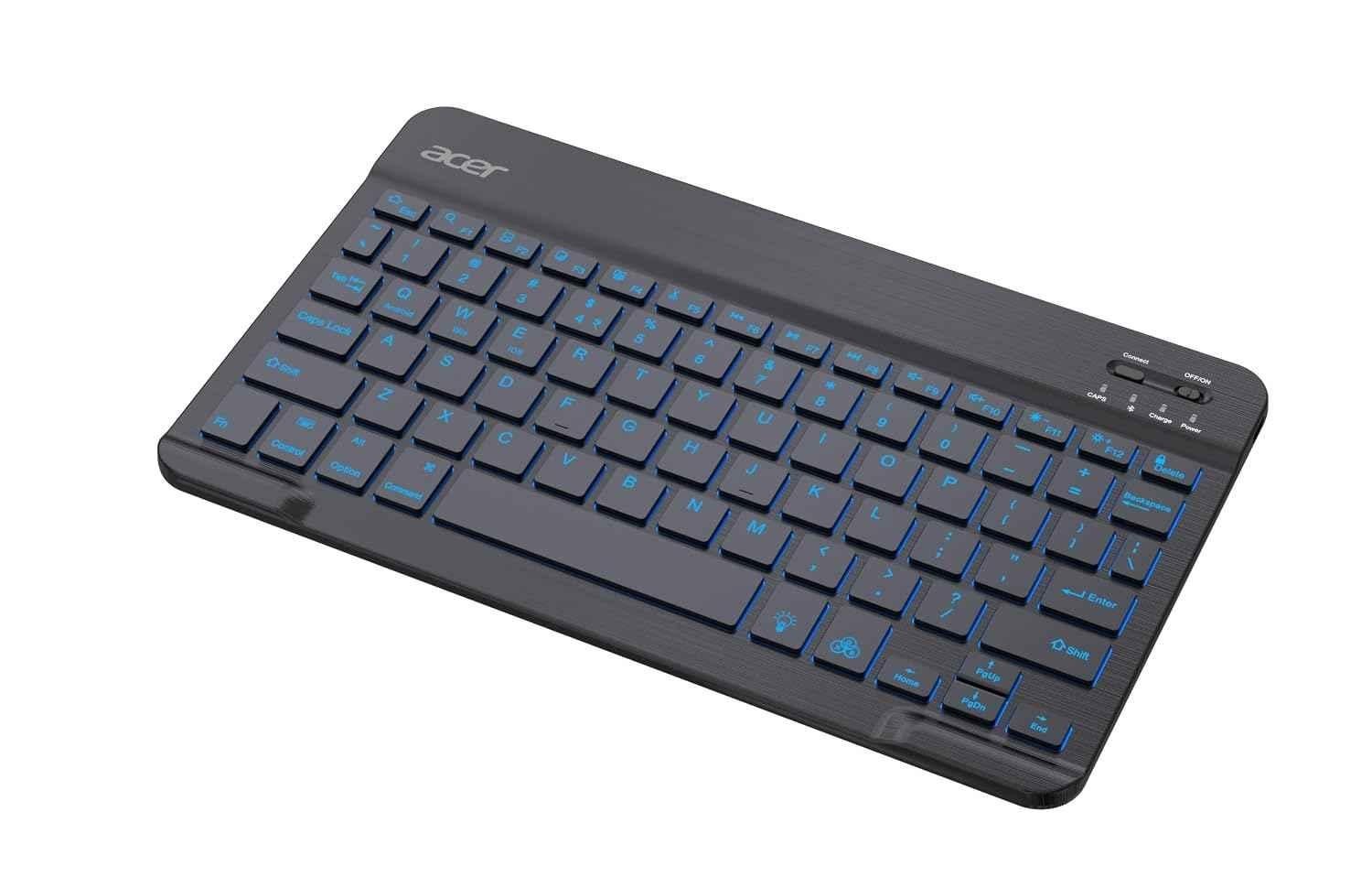 Acer Nano Pad 420mAh Slim Wireless Backlit Keyboard with Bluetooth 5.0, Multi-Device Support & RGB Backlit Keys, ZC.A01SI.4YK