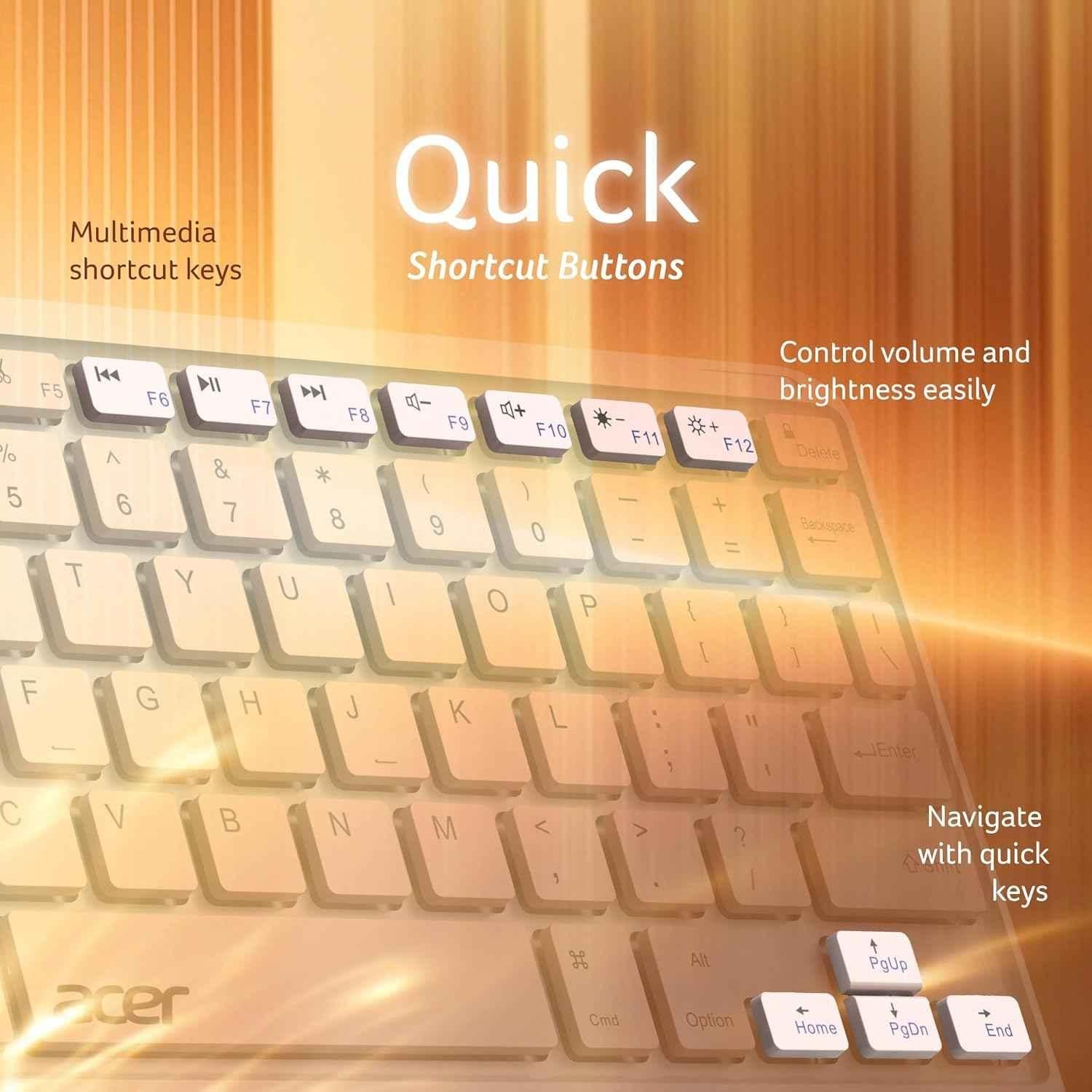 Acer Nano Pad 280mAh Peach Touch Ultra Slim Portable Wireless Keyboard with Built-in Touchpad ZC.A01SI.4YU - view 1