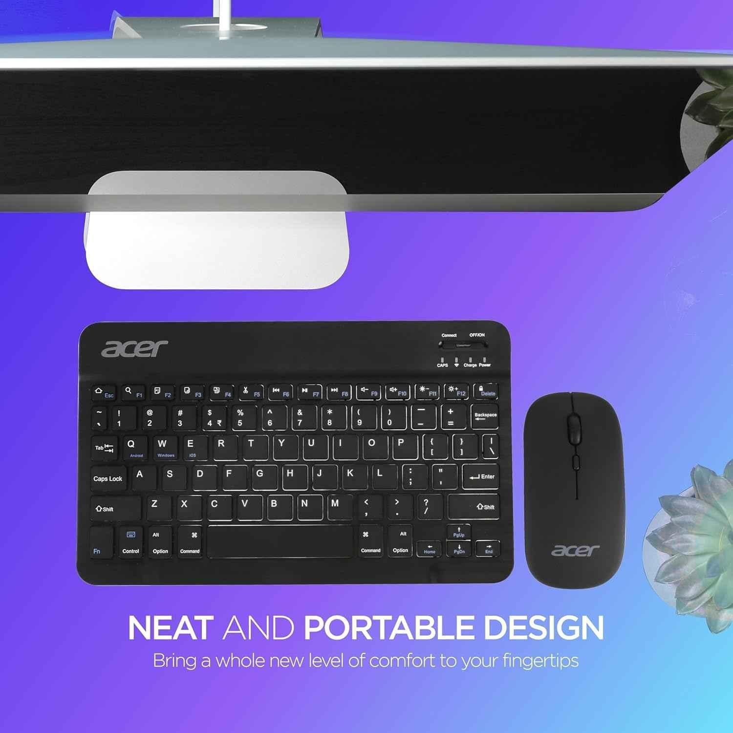 Acer 10m Black Wireless Keyboard & 3 DPI Mouse Combo, ZC.A01SI.223 - view 1