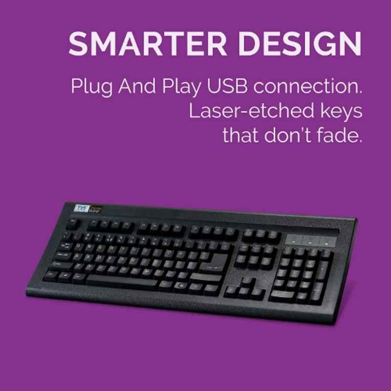 TVS Gold Prime Black Mechanical USB Wired Keyboard - view 2