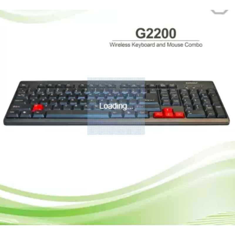 Zebion G2200 1000dpi Black Wireless Keyboard Mouse Combo - view 1
