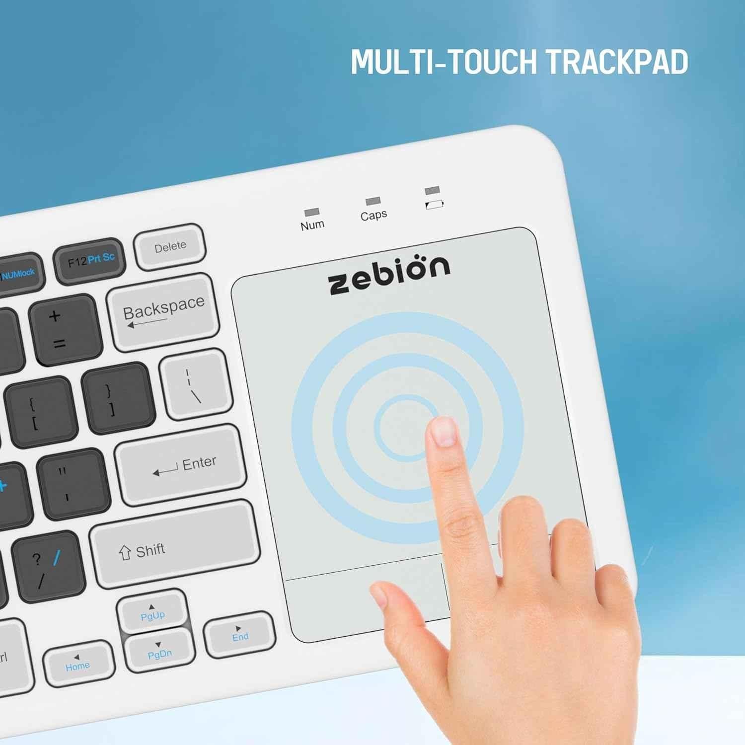 Zebion G3200 Padfusion 2.4GHz Dual Connectivity Wireless Keyboard with Built-in Touchpad - view 3
