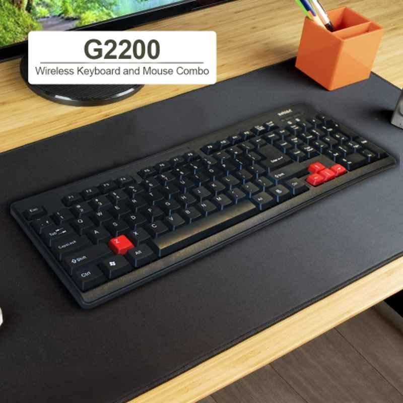 Zebion G2200 Black & White Wireless Keyboard Mouse Combo with Nano Receiver - view 1