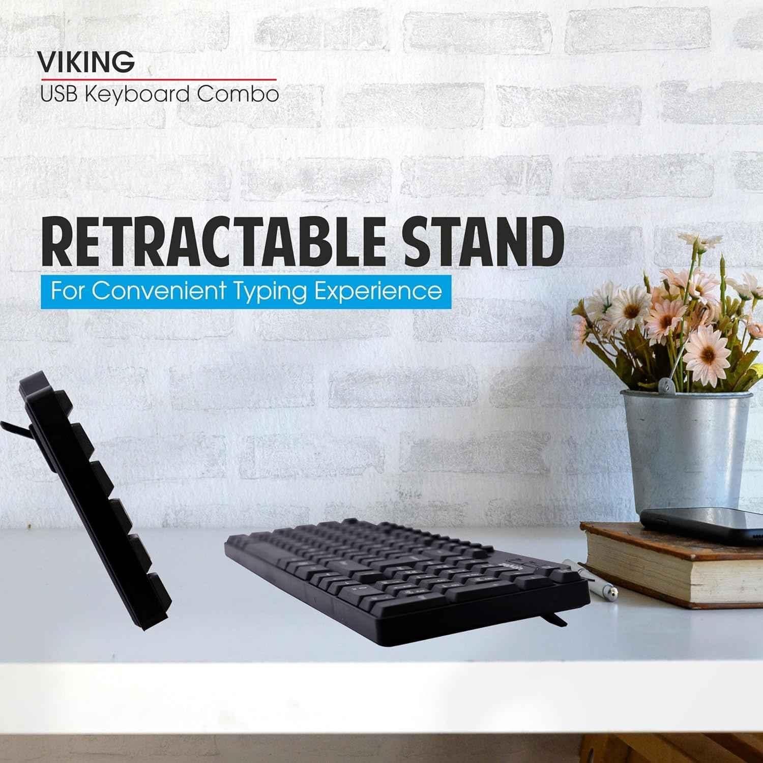 Zebion Vikings USB Wired Keyboard & 1200dpi Mouse with Nano Receiver Combo, ITD-27 - view 2