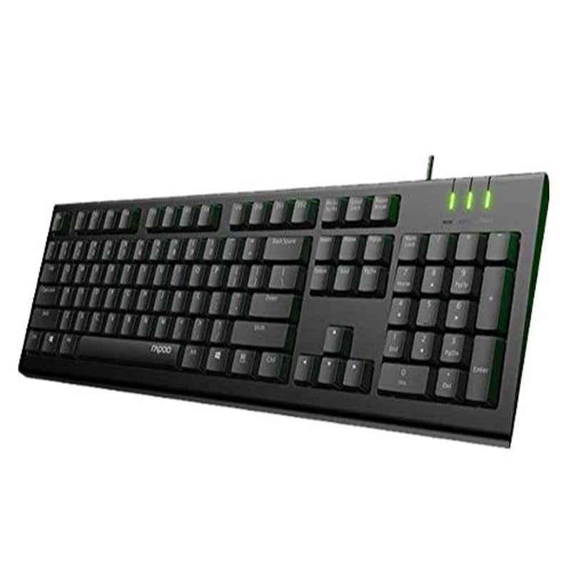 Rapoo NK1800 Wired Black USB Optical Keyboard