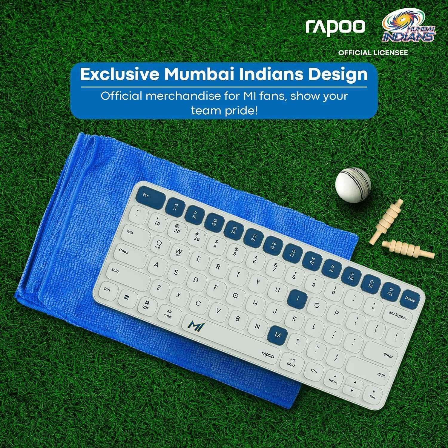 Rapoo E9050L 2.4GHz 78 Keys White & Blue Wireless Keyboard - view 1