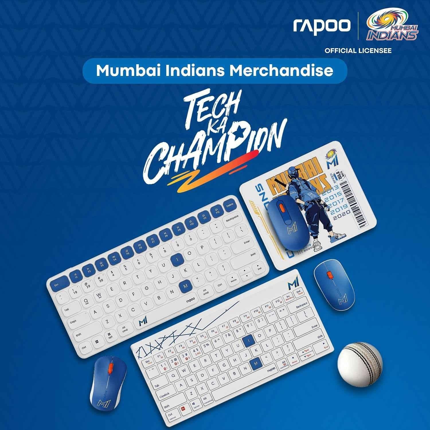Rapoo E9050L 2.4GHz 78 Keys White & Blue Wireless Keyboard - view 2