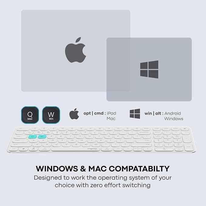 Rapoo E9350L 2.4GHz Bluetooth Wireless Multi-Device Keyboard - view 3