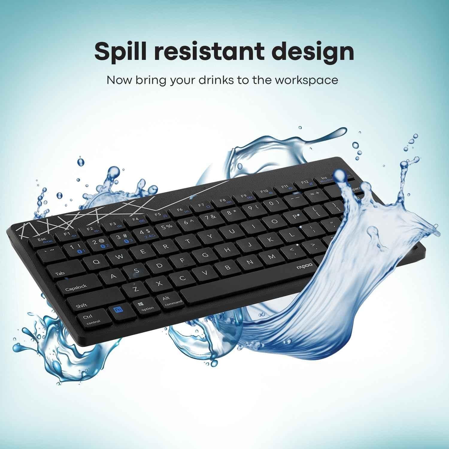 Rapoo K8000M 2.4GHz Black Multi-Mode Wireless Keyboard - view 1