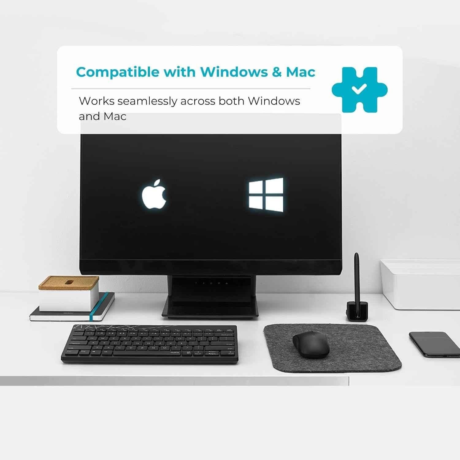 Rapoo 8000S 1300dpi Black Optical Wireless Mouse & Keyboard Combo - view 1