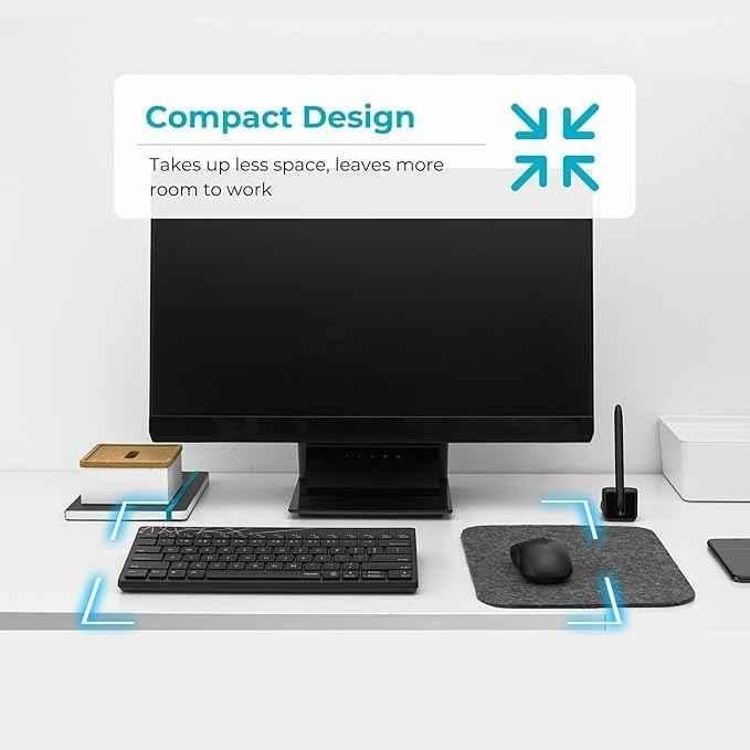 Rapoo 8000S 1300dpi Black Optical Wireless Mouse & Keyboard Combo - view 3