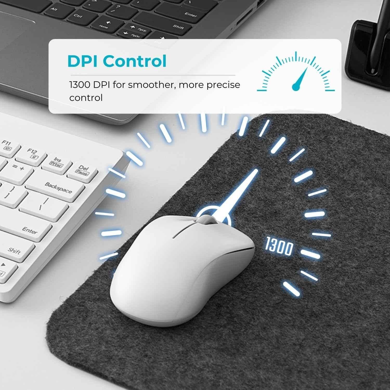 Rapoo 8000S 1300dpi White Optical Wireless Mouse & Keyboard Combo - view 1
