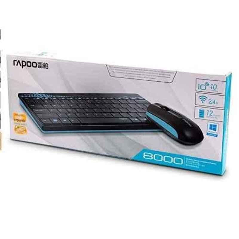 Rapoo Black 1000 DPI Wireless Optical Mini Combo of Keyboard & Mouse, 8000 - view 2