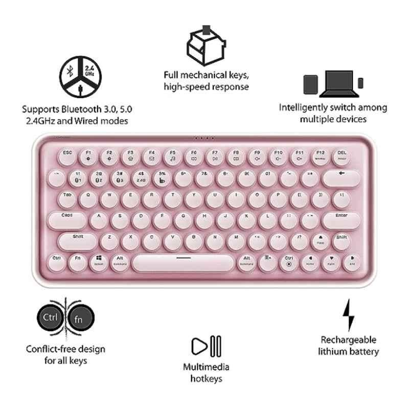 Rapoo Ralemo Pre 5 Pink Mechanical Wireless Keyboard - view 2