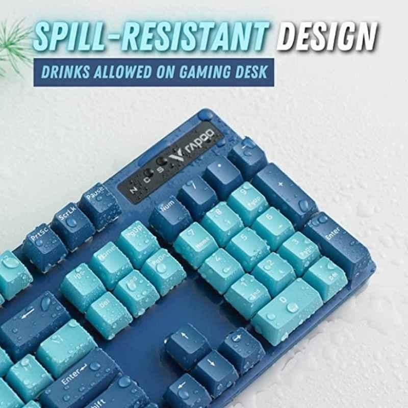 Rapoo V500 Pro Cyan Blue Mechanical Gaming Keyboard - view 1