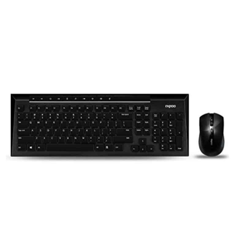 Rapoo 5.8 Ghz Black 500/1000 DPI Wireless Optical MM Combo of Keyboard & Mouse, 8200P - view 2