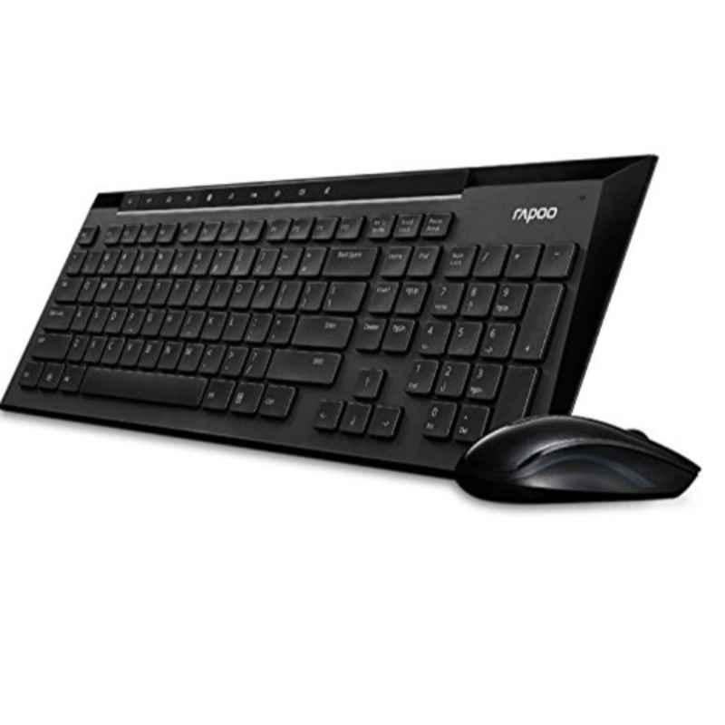Rapoo 5.8 Ghz Black 500/1000 DPI Wireless Optical MM Combo of Keyboard & Mouse, 8200P - view 3